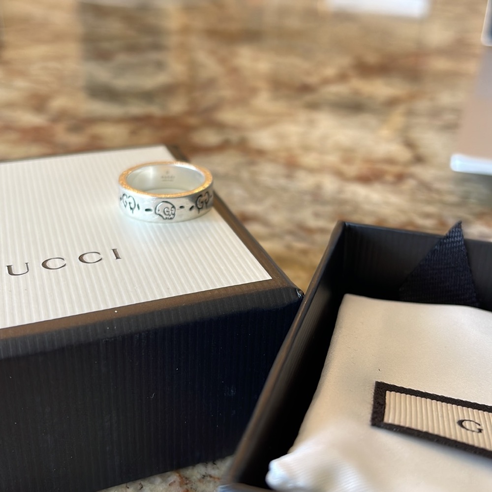 Gucci Ghost Ring size 13 minimal wear authentic purchased at Gucci Bal Harbour
